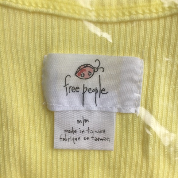 NEW Free People Yellow Top - Picture 2 of 2